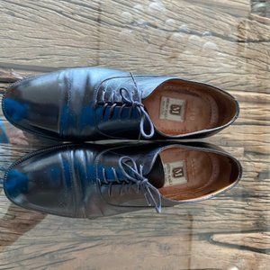 Bruno Magli Reed Black Lace Up Toe Cap shoes